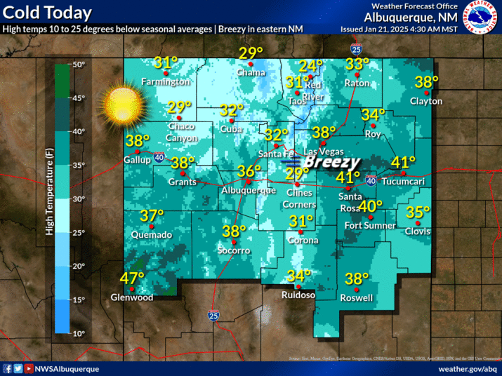 Se insta a los habitantes de Nuevo México a tomar precauciones durante las condiciones de frío extremo