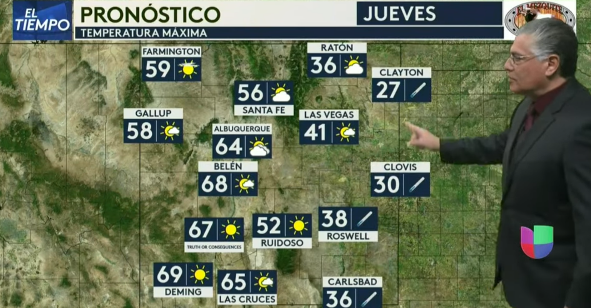 pronostico clima nuevo méxico 20-2-2025