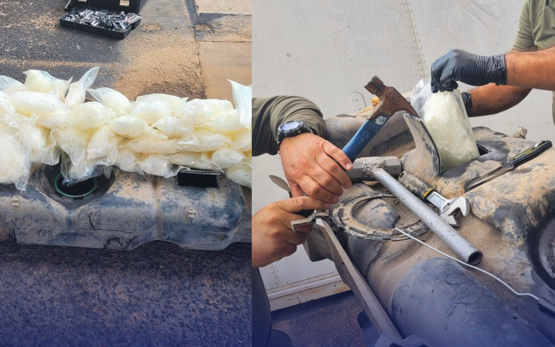 Incautan casi $1.5 millones en metanfetamina oculta en vehículo en Las Cruces