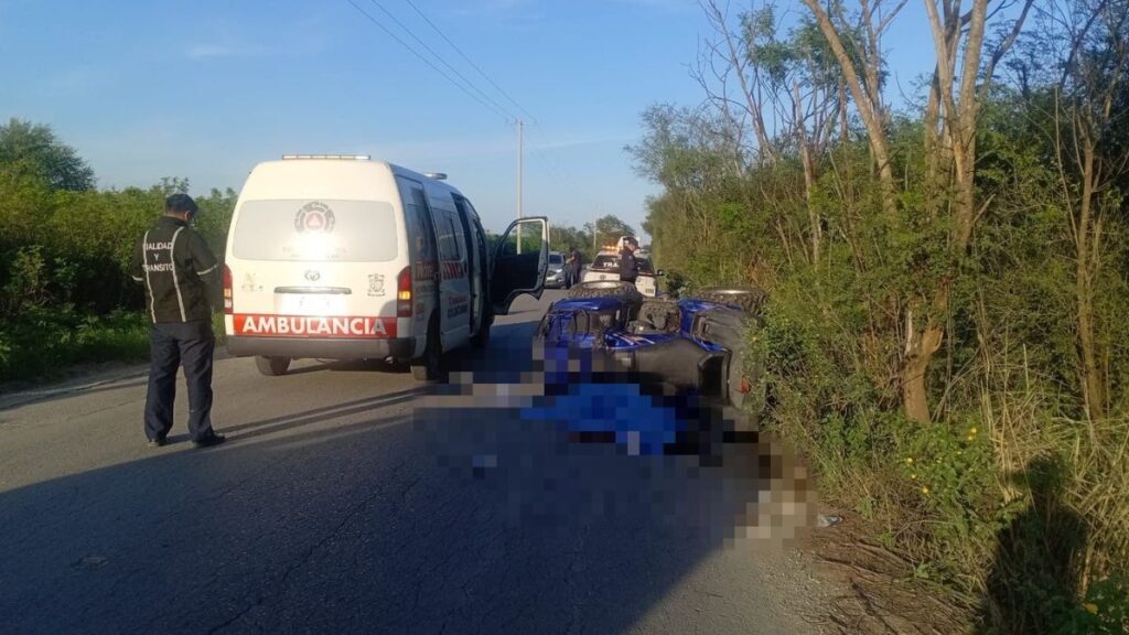 Tragedia en Montemorelos: Mujer muerta y hombre herido tras volcadura de cuatrimoto