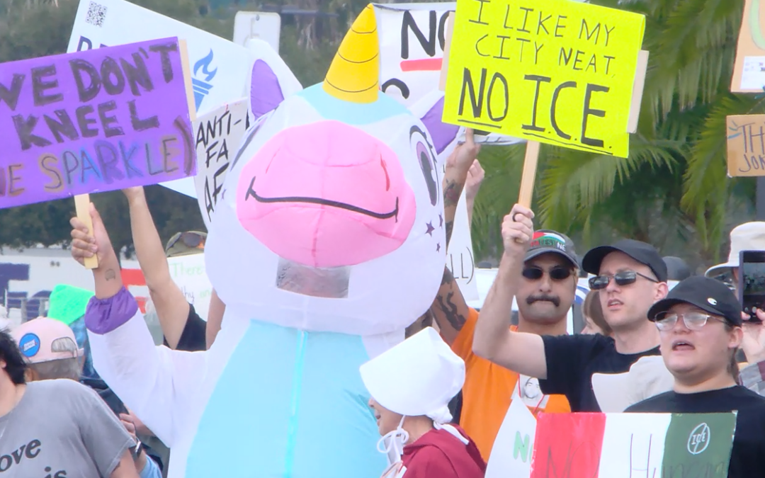 Protesta Nacional en San Diego: Marcha por Nuestros Derechos y Libertades en el Aniversario del Segundo Mandato de Trump