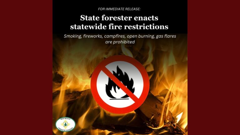 Restricciones por alto riesgo de incendios en Nuevo México afectan a todo el estado