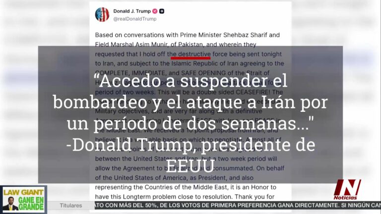 Trump Anuncia Alto Al Fuego Con Irán