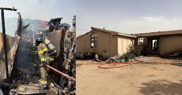Bomberos en Las Cruces controlan fuerte incendio en vivienda