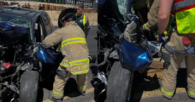 Choque de tres vehículos en Tramway e I-40 deja a una persona hospitalizada