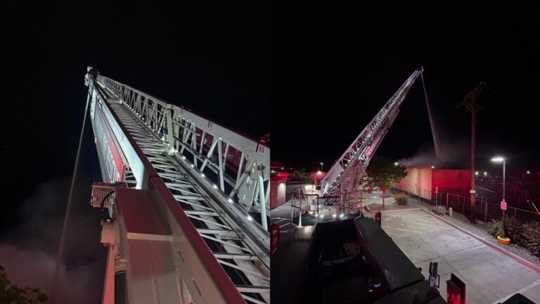 Incendio destruye edificio comercial abandonado en el sureste de Albuquerque
